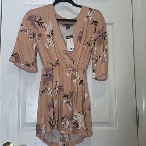 Blush colored floral Romper